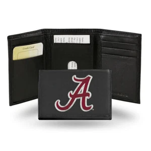 Alabama Crimson Tide Wallet Trifold Leather Embroidered - Picture 1 of 1
