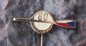 1964 Czech National Rowing Association 80th Anniversary Oar Logo Pin Badge - Picture 1 of 4