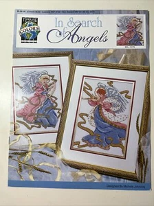 True Colors In Search of Angels Cross Stitch Pattern Harp Violin Blue Red Gold - Picture 1 of 2