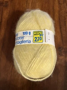Vintage 100% Virgin Wool Acrylic Blend Yarn Yellow German Waro Hit - Picture 1 of 4