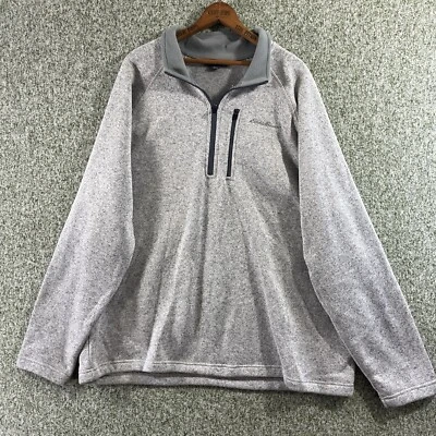 Eddie Bauer Sweater  Men’s XXL Gray 1/4 Zip Long Sleeve Casual Dad EUC - Image 1 of 4