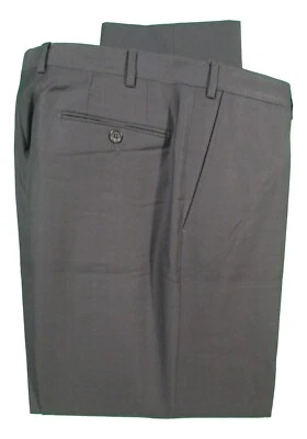 Pal Zileri Mens Charcoal Flat Front Wool Dress Pants 52R 36x29.5 Italy - Image 1 of 3
