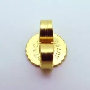 Autentico orecchino farfalla Tiffany & Co. oro giallo 18 carati 750 supporto posteriore - Foto 1 di 4