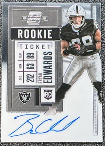 Bryan Edwards 2020 Panini Contenders Optic #130 Rookie Ticket Auto (RC, AU) - Picture 1 of 2