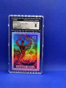 🔥 SCARLET WITCH 🔥 SILVER HOLOFOIL - 1994 MARVEL MASTERPIECES - CGC 8 NM-MT 🔥 - Picture 1 of 2