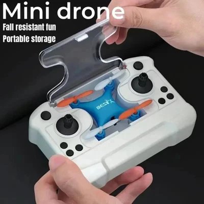 Best Mini Drone Remote Control Toy UAV Easy-Control, All Battery Included, Blue - Image 1 of 4