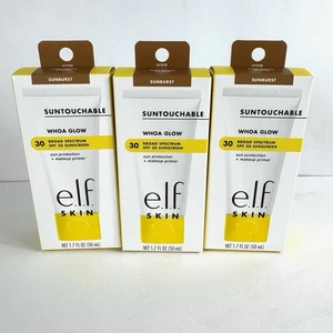 ELF SKIN Suntouchable! Whoa Glow Sunburst SPF 30 Sun Protection+Makeup Primer - Picture 1 of 6