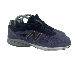New Balance 990v4 Dark Purple Suede Black Shoes Kids Youth 7 Womens 8.5 - Picture 1 of 8