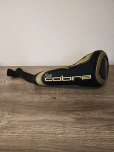 Vtg KING COBRA Driver Wood Headcover Black & Gold Golf Club Sock Good Condition - Picture 1 of 8