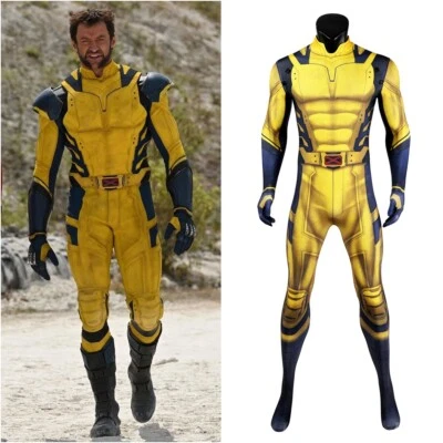 Wolverine Costume Cosplay Deadpool 3 Bodysuit Handmade Halloween Costume Suit - Image 1 of 4