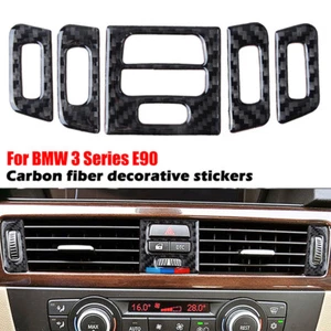 For BMW 3 Series E90 2005-2012 Real Carbon Fiber Air Outlet Trim Decorative - Picture 1 of 6