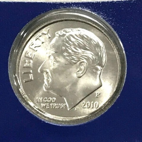 2010 P D  Roosevelt Dime Satin Finish VERY, VERY LOW MINTAGE Cover