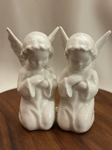 2 Vintage Sacart Angel Figurine Western Germany EUC - Picture 1 of 3