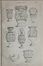 1874 Aufdruck Etrusker Vasen Verschiedene Beispiele