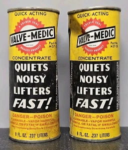 2x **Damaged** Vintage Solder Seal Valve Medic Tin Can 8 FL. Oz. - Picture 1 of 9