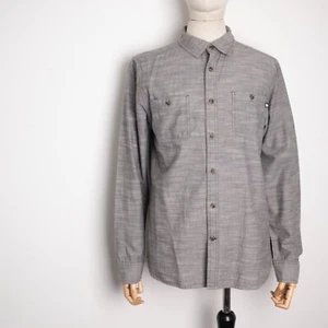 The North Face Herren Flanell Grau Button-Down Tasche Grau Langarm Hemd M - Bild 1 von 11