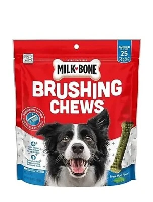 Fresh Breath Brushing Chews, 25 Small/Medium Daily Dental Dog Treats - Image 1 of 2