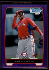 2012 Bowman Chrome Purple Refractor Maikel Franco #112 Philadelphia Phillies 199