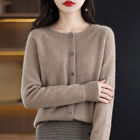 Women&#39;s Cashmere Cardigan Sweater, Cashmere Button Front Long Sleeve Cardigan