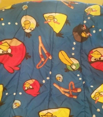 Angry Birds Twin Comforter 80"×58" blue reversible - Image 1 of 4