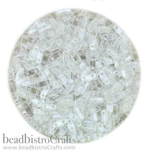 MIYUKI Quarter Tila Luster Crystal 2-Hole Seed Beads - 5/10 Grams - Picture 1 of 4