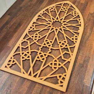 Geometric Mandela Decorative Laser Cut Arch Door Screen Wall Sculpture Panel 004 - Picture 1 of 11