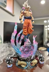 Large Dragon Ball Figure Model Son Goku Super Statue 3 Heads Collection Light up - Picture 1 of 10