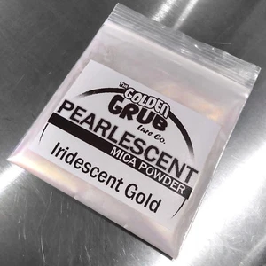 NEW 1 OZ. Bi-Color IRIDESCENT GOLD Pearly Mica Powder Fishing Plastisol - Picture 1 of 3