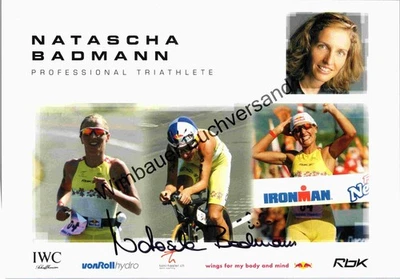 Original Autogramm Natascha Badmann // Triathlon Ironman /// Autogramm Au 263933 - Bild 1 von 4