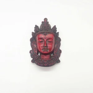 Tara Mask Wall Hanging, Maroon Color - Picture 1 of 3