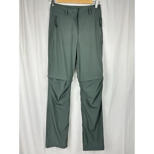 Anko Damen 6 grüne Zip Off Hosen/Shorts Schrittlänge 9 Zoll/30 Zoll hoher Bund Wandern - Bild 1 von 9
