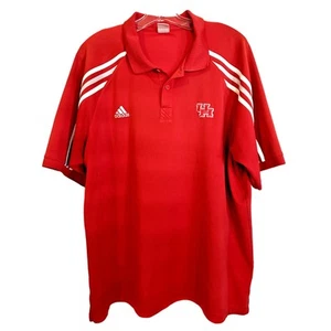 Men's adidas University of Houston UH POLO Red White Gray Stripes - Size XL - Imagen 1 de 8