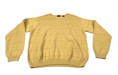Suéter tejido jersey amarillo vintage IZOD. Hombre - Talla L Foto 1 de 4