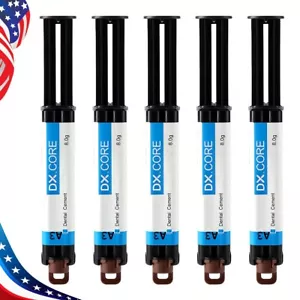 5X Dental Dual Cure Flowable Composite Resin Refill Core Build Up A3 8g/Syringe - Picture 1 of 13