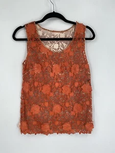 Dolce&Gabbana Bluse ärmellos U-Ausschnitt strukturiert Ösen Tüll gefüttert Spitze 40 - Bild 1 von 3