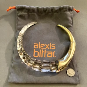 Auténtico Collar con Bisagras ALEXIS BITTAR Texturizado Lucita Como Nuevo con Bolsa para el Polvo - Imagen 1 de 9
