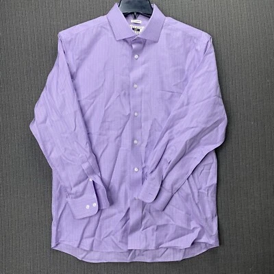 Camisa de vestir Joseph Abboud para hombre talla 16,5 32/33 púrpura manga larga abotonada Foto 1 de 4