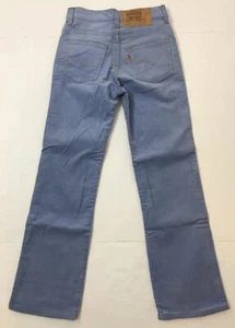 VINTAGE 1973 LEVIS SADDLEMAN BOOT JEANS BLUE CORDUROY 316-1512 Boy Sz 11 REG - Picture 1 of 12