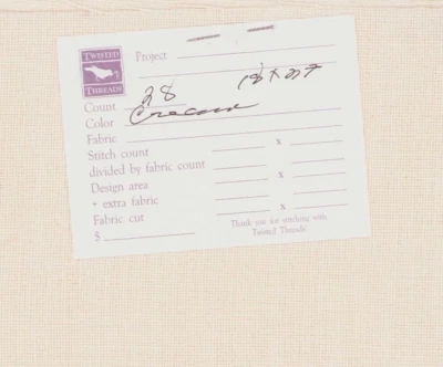 28 ct Cross Stitch Fabric French Cream 18x27" Cashel Linen Twisted THreads - Image 1 of 2