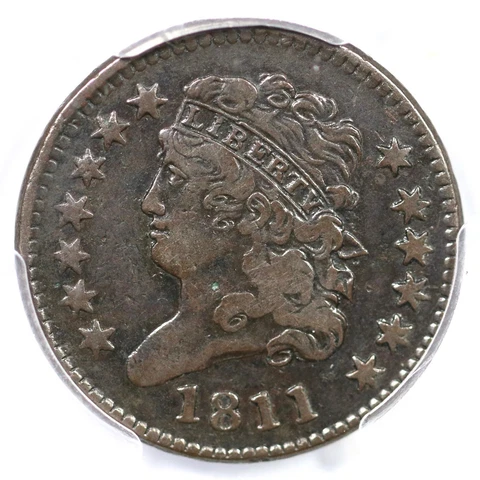 1811 C-2 R-3 PCGS VF 20 Classic Head Half Cent Coin 1/2c Cover
