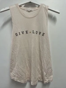 Camiseta sin mangas gángster espiritual Give Love nueva yoga paz yoga talla s rosa - Imagen 1 de 5
