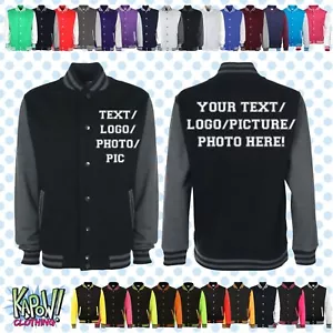 Custom Personalised Varsity Baseball College Letterman Jacket Unisex Mens/Women1 - Picture 1 of 20