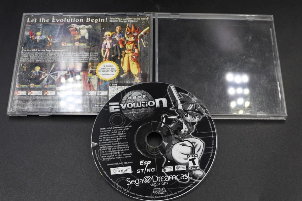 UA- 	Evolution: The World of Sacred Device (Sega Dreamcast, 1999) WATER- BACK - Image 1 of 1