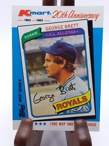 1982 Kmart 20th Anniversary GEORGE BRETT KANSAS ROYALS #38 MVP Series