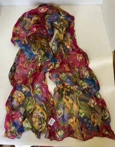 India Long Scarf With Gold Metallic  - Picture 1 of 1