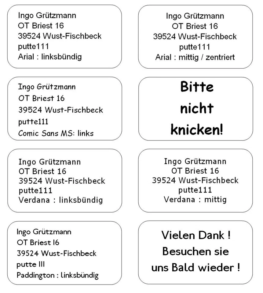 650 Adressaufkleber mit Text Ihrer Wahl 38,0 x 21,2 mm einfache text angabe