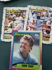 1990-91 Topps MLB Legends 2 Pocket Folder Lot of 3, Kirby Puckett, Cecil Fielder