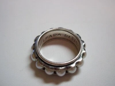 Silpada 925 Sterling Silver Pearl Round About Ring R2209 Size 8 - Image 1 of 4