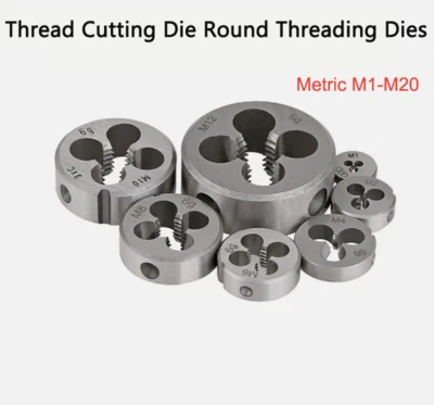 Metric M 1-M20 Thread Cutting Die Round Threading Dies M2 M3 M4 M5 M6 M8 M 12 - Image 1 of 4
