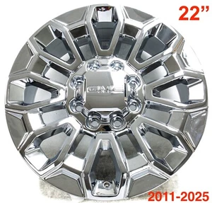 4 New GMC Sierra Denali  2500 3500 22”  Replica Chrome Wheels Rims 8x180 11-2025 - Picture 1 of 3